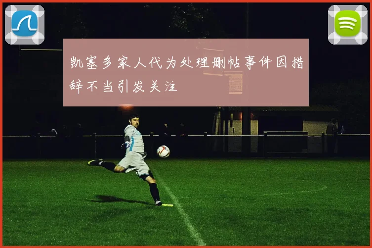 凯塞多家人代为处理删帖事件因措辞不当引发关注